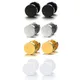 1 Pair Screw Stud Earrings For Men Stainless Steel Cheater Fake Ear Plugs Gauges Illusion Tunnel