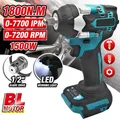 18V Brushless 1500W 1800N.M Torque 1/2" Impact Wrench Fit for Makita 18V Battery