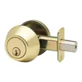 Single Cylinder Deadbolt Round Deadbolt Lock with Keys Modern Door Locks with Deadbolt Gold