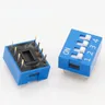 IMC Hot 10 Pcs 2 Row 8 Pin 4P Positions 2.54mm Pitch DIP Switch Blue