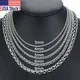 3/4/5/6/8mm Braided Wheat Link Chain For Men Women Stainless Steel Spiga Franco Necklace Hip Hop