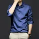 Spring and Summer Formal Men Long Sleeve Shirt Luxurious Wrinkle-resistant Non-iron Solid Color