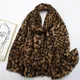 2024 AC Winter Scarf Leopard Print Scarf Thickened Warm Cashmere Scarves Luxury Scarves Fashion