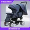 Passeggino gemellare Passeggino pieghevole per bambini Passeggino doppio leggero per neonati