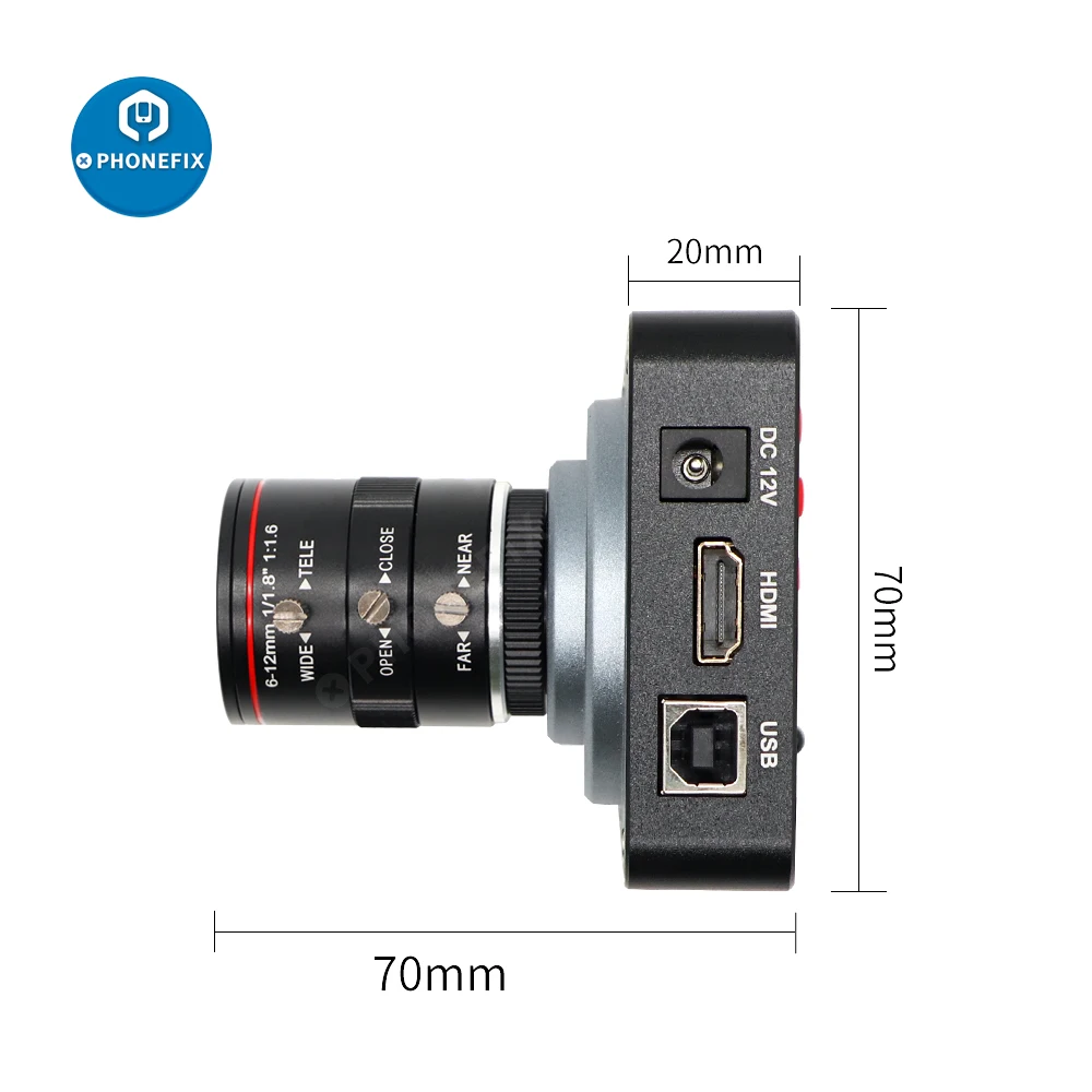 Fotocamera HDMI da 38mp USB HD Live Streaming Webcam 1080P 2K 60FPS 3800W fotocamera industriale con attacco CS con obiettivo varifocale da 6-60mm/6-12mm