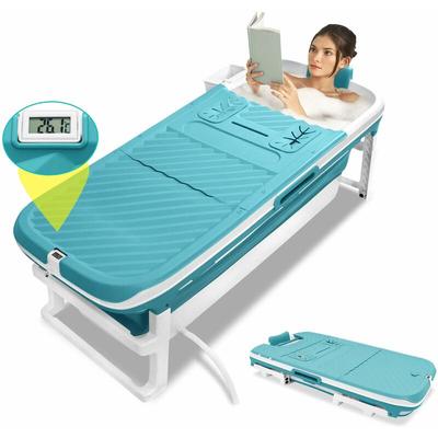 Yardin - Faltbare Badewanne Erwachsene Mobile badewanne Foldable Bathtub mit Abdeckung Thermometer