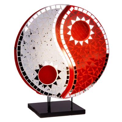 Woru Tischlampe Ying Yang, rot, für Wohn- / Esszimmer, Metall, Design, Tischlampe Image