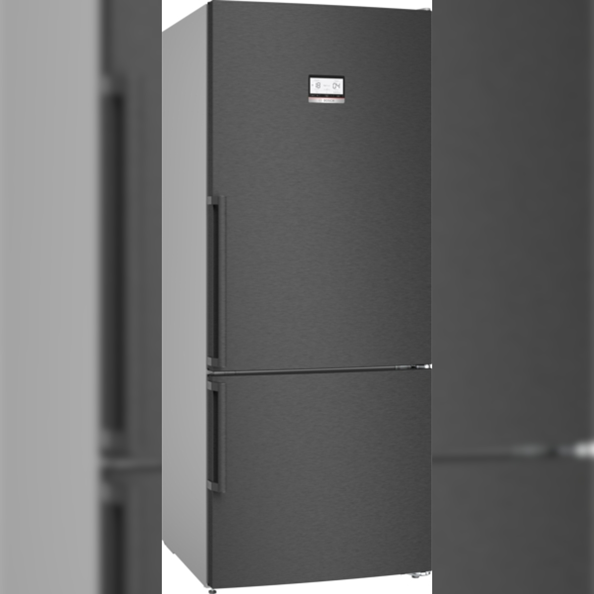 Bosch Serie 6 KGN76AXDR Freistehende Kühl-Gefrier-Kombination mit Gefrierbereich unten, 186 x 75 cm, Edelstahl schwarz Image