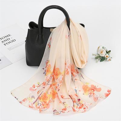 Spring Summer Fashion Floral Thin Style Chiffon Shawl Scarf Lady Print Soft Holiday Beach-up Wrap 15050Cm