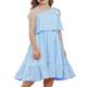 Girls Party Dress Tween One Shoulder Ruffle Spring Summer Fancy Birthday Dress Size 5-12