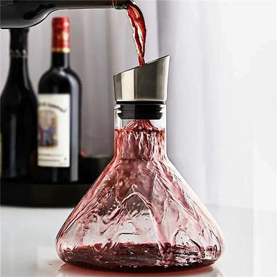 Iceberg Waterfall Quick Red Wine Decanter Hip Jug European Creative Crystal Glass Filter Wine Dispenser