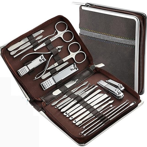 Maniküre-Set Pediküre-Set – 26-teiliges Maniküre-Set Professionelle Nagelknipser, Nagelpflege-Set aus Edelstahl, Pediküre-Set für Damen und Herren Image