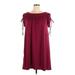 Lane Bryant Casual Dress - Mini: Burgundy Solid Dresses - Women's Size 14 Plus