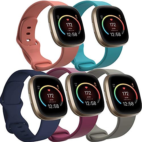 Smartwatch-Band Kompatibel mit Fitbit Versa 4 Sense 2 Versa 3 Sense Weiches Silikon Smartwatch Gurt Elasthan Atmungsaktiv Sportarmband Ersatz Armband Image