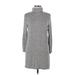 Old Navy Casual Dress - Sweater Dress Turtleneck Long sleeves: Gray Marled Dresses - Women's Size Medium