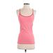 Nike Active Tank Top: Pink Color Block Activewear - Women's Size X-Small