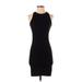 Divided by H&M Casual Dress - Bodycon Crew Neck Sleeveless: Black Print Dresses - Women's Size X-Small