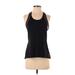 Victoria Sport Active Tank Top: Black Solid Activewear - Women's Size Small