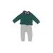 Baby Gap Long Sleeve Outfit: Green Color Block Bottoms - Size 12-18 Month