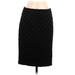 Ann Taylor Casual Pencil Skirt Knee Length: Black Bottoms - Women's Size 6 Petite