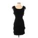 BCBGMAXAZRIA Casual Dress - Sheath: Black Dresses - Women's Size 4