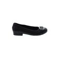 Walking Cradles Flats: Slip-on Chunky Heel Casual Black Print Shoes - Women's Size 8 - Round Toe