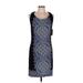 INC International Concepts Casual Dress - Sheath Cowl Neck Sleeveless: Blue Dresses - New - Women's Size Medium