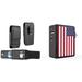 Pouch and Wall Charger Bundle for Nokia G400 5G: Vertical Wallet Belt Holster Case (Black) and 45W Dual USB Port PD Power Delivery Type-C and USB-A Power Adapter (American USA Flag)