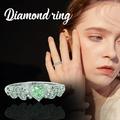 Kayannuo Rings Christmas Clearance Ladies Fashion Wedding Love Heart Diamond Ladies Peach Heart Ring Gifts for Women Men