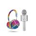 Gabba Goods Boogie Beats Karaoke Kit Bluetooth Microphone Speaker and Headphones Great for Parties Sleepovers BBQ s Sing Alone and Record Rainbow