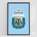 "Argentine Crest Light Blue Background Print - Encadré A3"