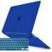 IBENZER New 2022 2021 MacBook Air 13 inch Case M1 A2337 A2179 A1932 Plastic Hard Shell Case with Keyboard Cover for Apple Mac Air 13 with Touch ID (2018-2022) Klein Blue W-AT13-KLBL+1