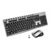 WINDLAND Wireless Keyboard and Mouse Combo Mini Multimedia Full-size Keyboard Mouse Set