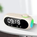 Ckraxd Bluetooth Speaker Bluetooth 5.0 Portable Heavy Bass HiFi Sound Quality Stereo Surround Sound Built-in LED Color Lights Alarm Clock Function FM Radio Function