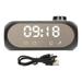 Wireless Bluetooth Speaker RGB Lighting Strong Bass Temperature Display Voice Broadcast FM Radio Mirror Alarm Clock Black