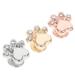 3 Pcs Watch with Studs Alloy Watchband Charm Watches Strap Animal Footprint Pendants Decor