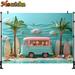 Summer Tropical Beach Car Backdrop Hawaiian Party Seaside Camping Surfboard Ocean Boy Girl Birthday Decoration Background