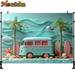 Summer Tropical Beach Car Backdrop Hawaiian Party Seaside Camping Surfboard Ocean Boy Girl Birthday Decoration Background