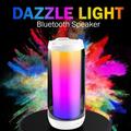 Oneshit Bluetooth Audio Spring Clearance Bluetooth Speaker With Lights Color Changing Portable Wireless Speaker 6 Color LED Lighting Themes Bluetooth Audio 5W Stereo Sound Pairing Mic