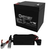 12V 5AH Replacement Battery for APC Smart-UPS 2U SMT3000RM2U + 12V Charger