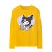 Sanrios Kuromi Cartoon Melody Cinnamoroll Kitty Pochacco T-Shirt Long Sleeve Animation Surrounding Pompom Purin Autumn Clothes