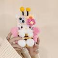 Plush Hello Kitty Phone Case Cartoon Bee Sanrio Iphone15 14 13 12 11 Pro Max Phone Case Cute 3D Winter Warm Shockproof Drop Case