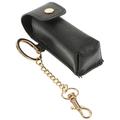 1pc Lipstick Keychain Holder Storage Bag Lip Balm Lip Pouch Bags for Women Girls(Black)