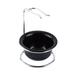 Stable Stainless Steel Shaving Brush Holder Razor Holder and Black Shaving Bowl for Home Bathroom or Hairdressing Beard Shaving