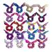 10pcs Gold Stamping Hair Ties Hair Rope Rabbit Ears Ponytail Holders Hair Accessories for Women Girls (Blue Sapphire Blue Purple Blue Yellow Green Pink Rosy Rainbow Color)