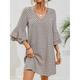 Femme Robe casual Robe de printemps Géométrique A Volants Imprimer Col V Manches à volants Mini robe Rendez-vous Vacances Manches 3/4 Eté Printemps