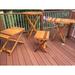 Cee Dair BEACHSIDE Outdoor Table Wood in Brown | 19 H x 18 W x 14 D in | Wayfair BST-002