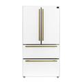 Forno Moena 36" 19.2 Cubic Feet Energy Star Smudge-Resistant French Door Refrigerator, Glass in White | 70.1 H x 36 W x 30.41 D in | Wayfair