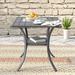 Lark Manor™ Hesson Outdoor Dining Table Metal in Gray | Wayfair 158D33AD92C6484CA650C06CAAA451AC