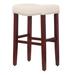 Sand & Stable™ Ileana Counter & Bar Stool Set of 2 Wood/Upholstered in Red/Brown | Bar Stool (29" Seat Height) | Wayfair